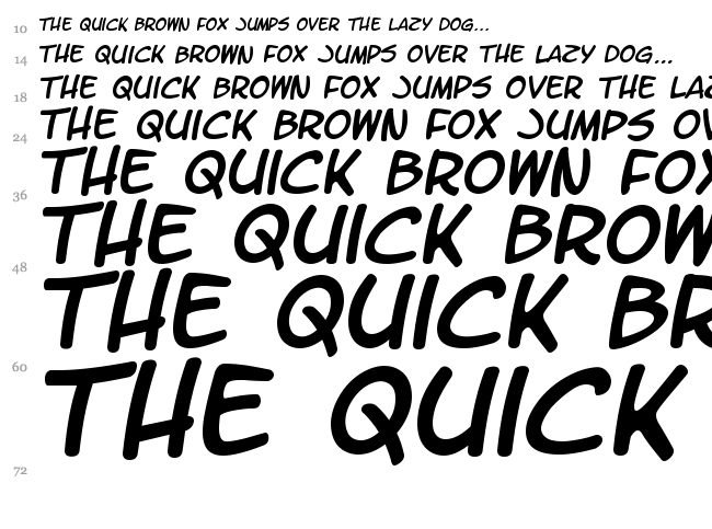 Letter O Matic font waterfall